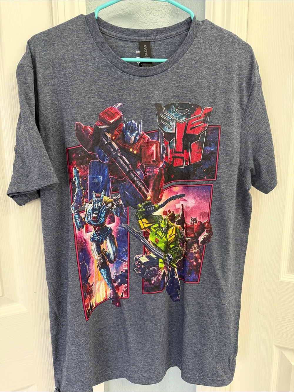 Men’s Transformers Graphic Tee - Dark Gray size large